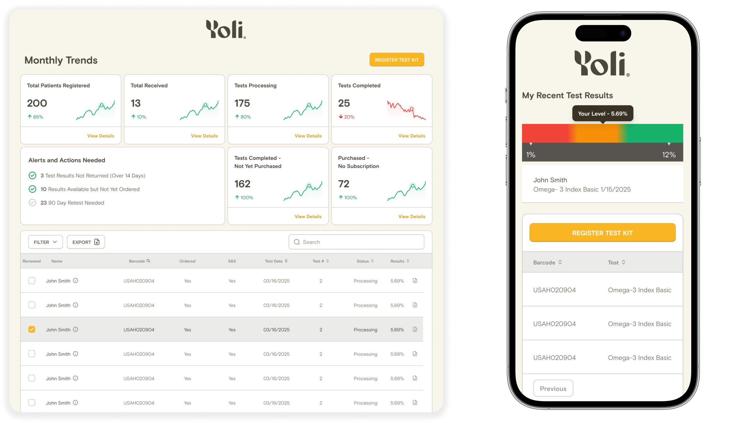 Yoli: Patient & Practitioner Dashboard — Yoli case study thumbnail